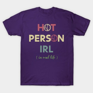 Hot Person Irl ( In Real Life ) Funny Apparel T-Shirt